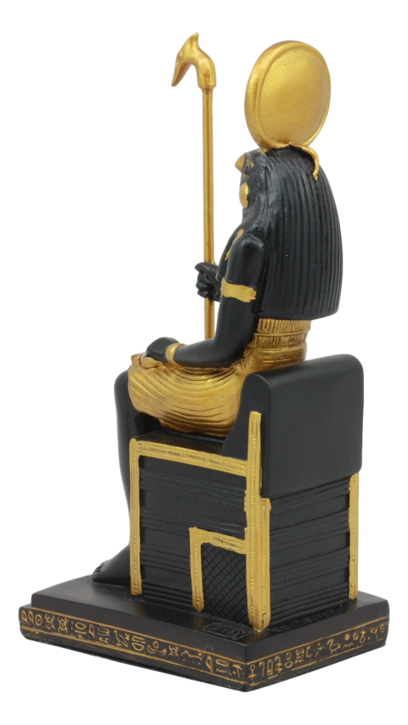 Ebros Classical Egyptian Gods and Goddesses Seated On Throne Statue Gods of Egypt Ruler of Mankind Decorative Figurine … (Horus God of The Sky)