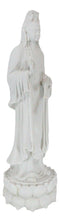 Large 29"H Feng Shui Goddess Guanyin Kuan Yin With Jar Standing on Lotus Statue