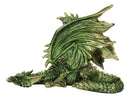 Silent Killer Fantasy Gothic Prowling Green Metallic Dragon Decorative Figurine