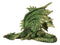 Silent Killer Fantasy Gothic Prowling Green Metallic Dragon Decorative Figurine