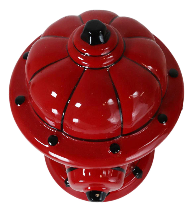 Ebros Gift Ceramic Fire Hydrant Treat Cookie Jar Decorative Figurine 10"H