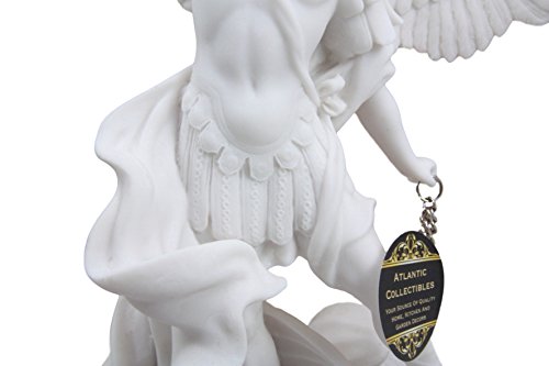 Ebros Archangel Saint Michael Statue 13.5"H Battle Of Armageddon (Off White) - Ebros Gift