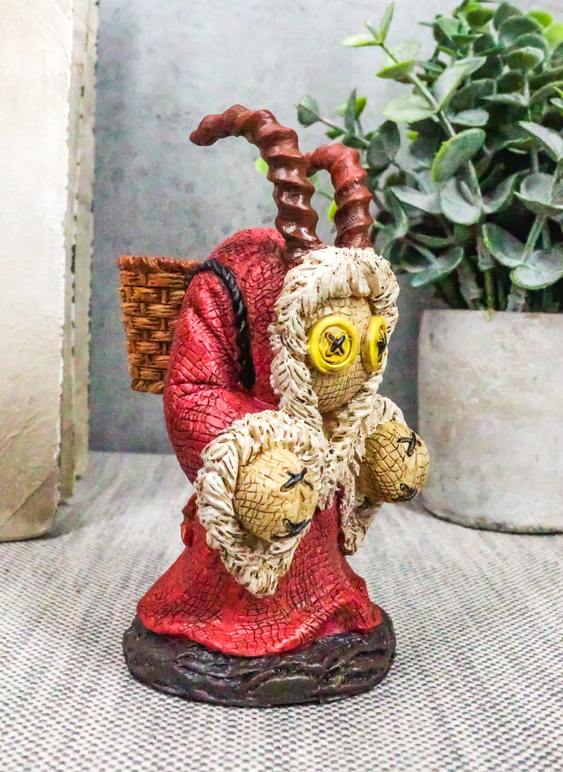 Ebros Pinheadz Monster with Voodoo Stitches Figurine 4.25"H (Krampus Hunchback)