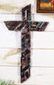 Rustic Country Farmhouse Western Multi Layer Faux Plank Wood Collage Wall Cross