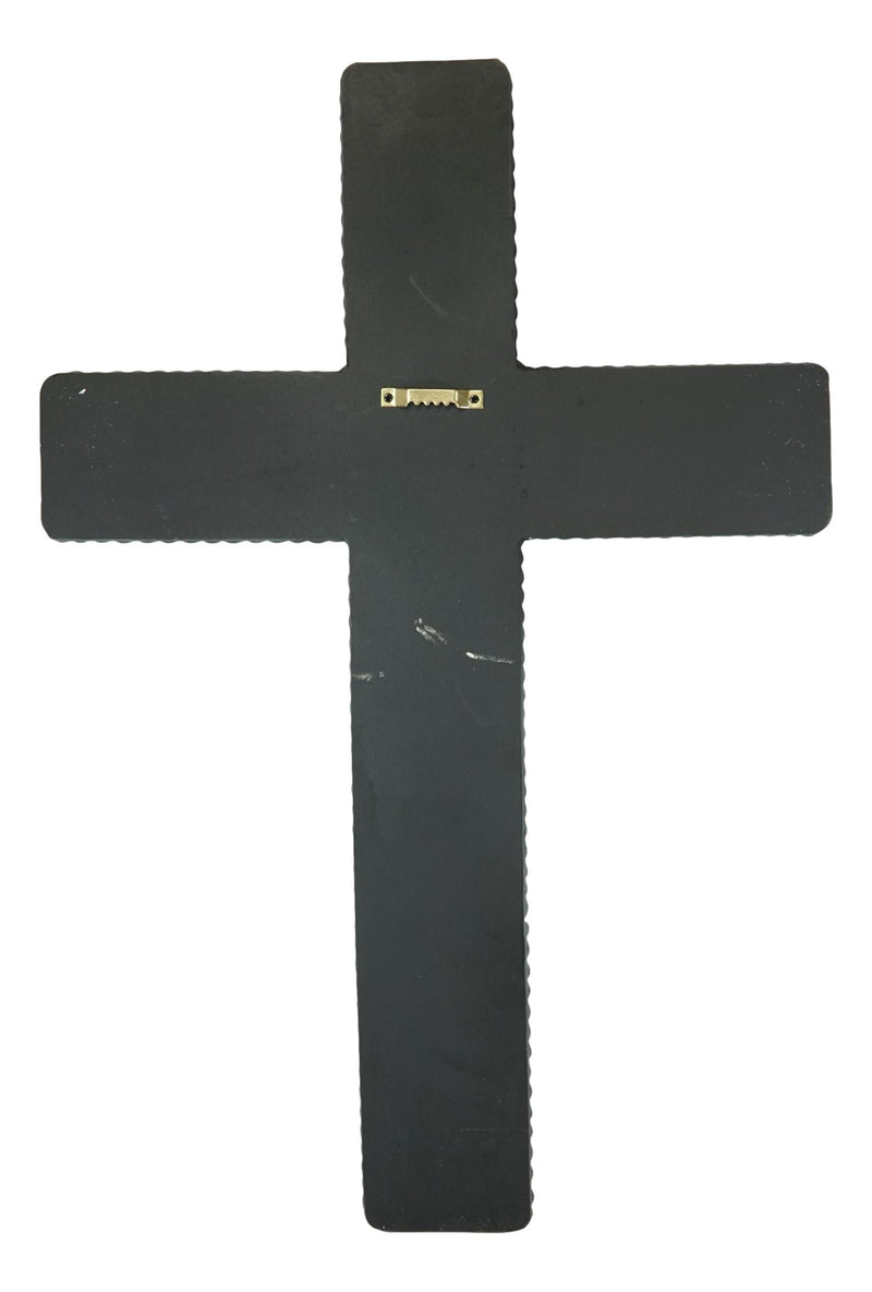 Rustic Southwestern Crushed Turquoise Gemstones with Sacred Heart Wall Cross