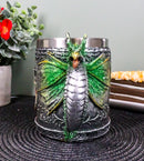 Ebros Fire and Earth Dual Dragon Beer Stein Tankard Coffee Cup Drink Mug 4.25"H