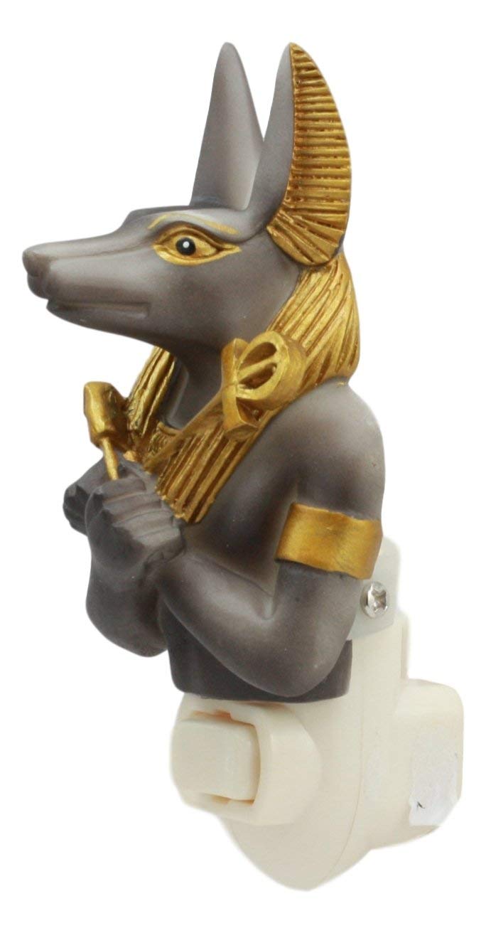 Ebros Ancient Egyptian Anubis Decorative LED Wall Plug In Night Light