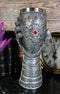 Ebros Medieval Knight Of Chivalry Gauntlet 9.5"H 8oz Wine Drink Goblet Chalice Cup