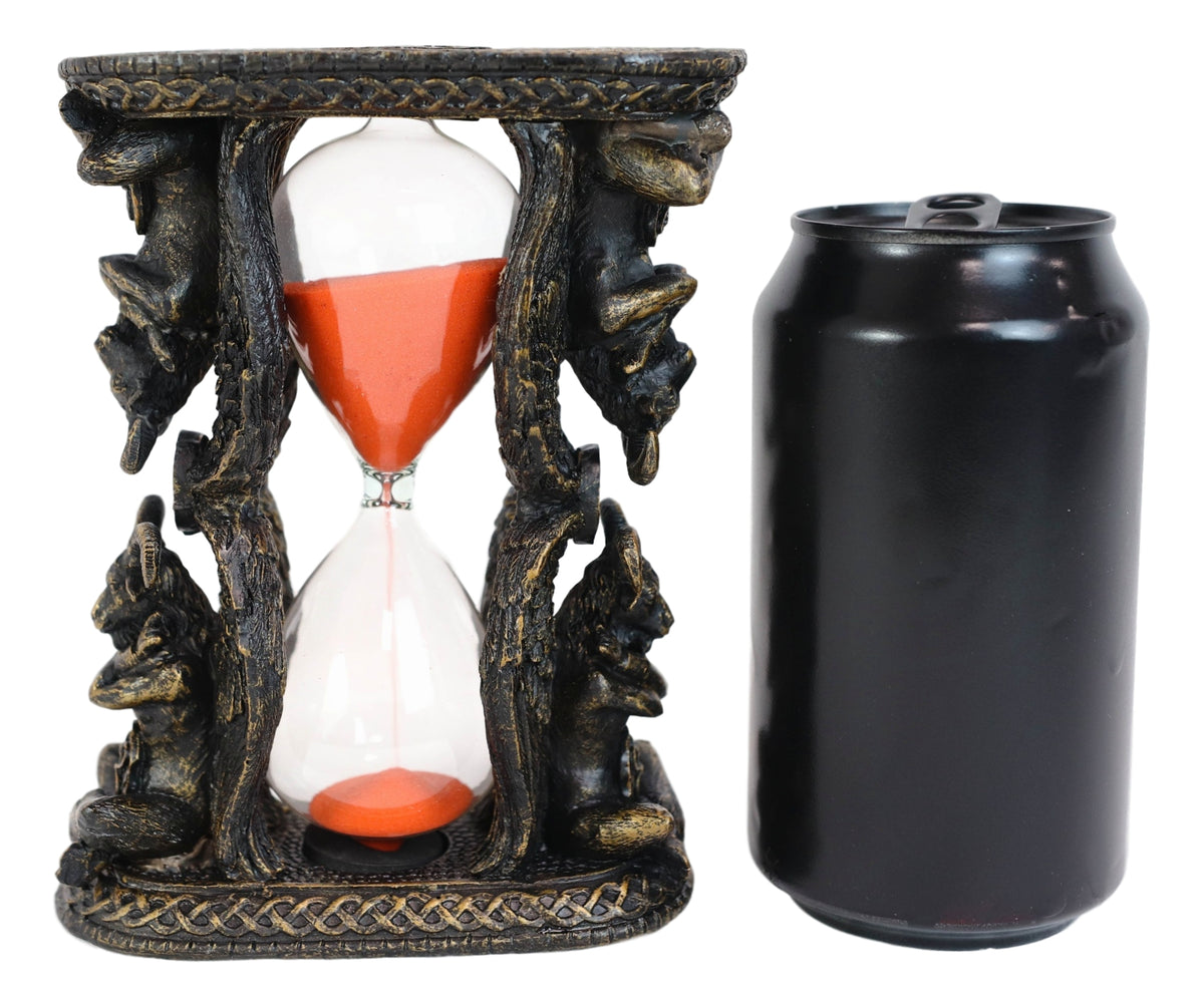 Sabbatic Goat of Mendes Winged Baphomet Invertible Sand Timer Statue