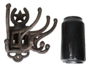 Ebros Cast Iron Western Star Horseshoe Free Spinning Swivel Wall Hanger Hooks