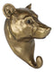 Ebros Rustic Bronzed Grizzly Bear Wall Hook Hanger 7.25" Tall for Light Duty Weight