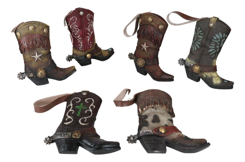 Pack of 6 Lone Star Lace Cross Turquoise Western Cowboy Cowgirl Boot Wall Decors