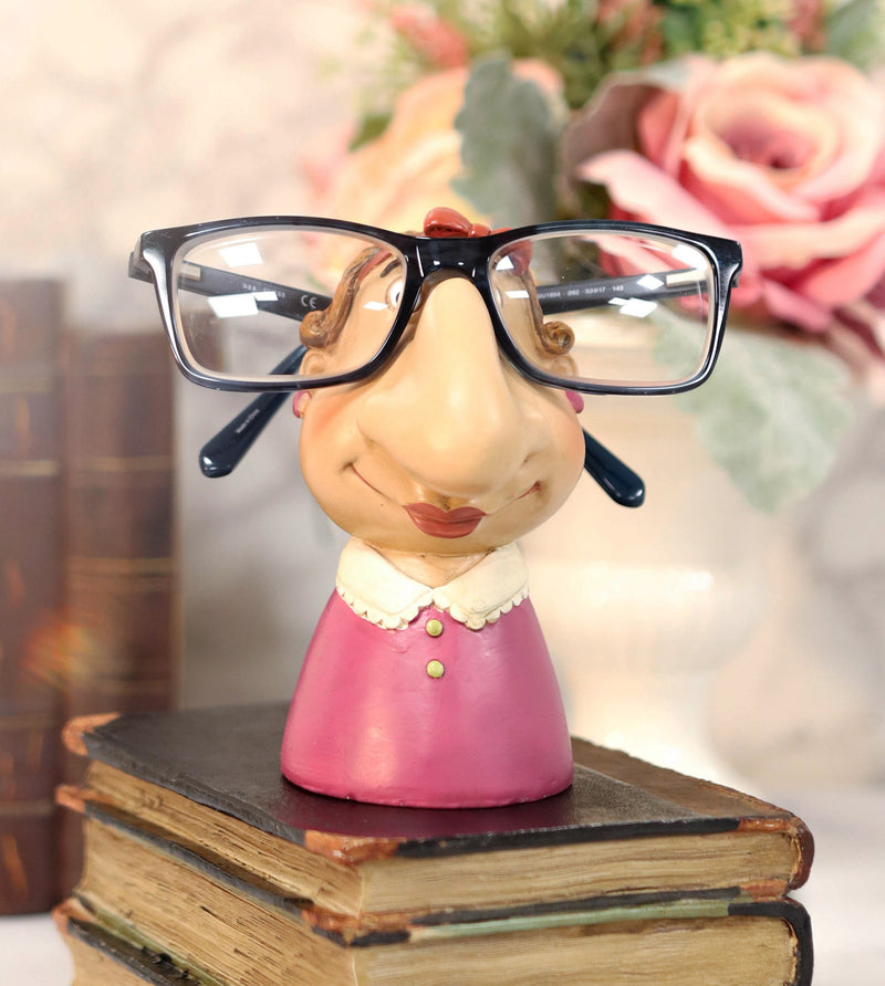 Dear Mom Mother In Pink Novelty Gift Whimsical Eyeglass Spectacle Holder Statue