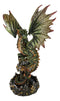 Ebros Large 26"H Green Castle Guardian Treasure Dragon Statue Fantasy Home Decor