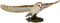 Large Realistic Common Barn Owl Swooping Over Tree Stump Glass Eyes Statue 30"L