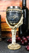 Ebros Skeleton Hand Bones Wine Chalice Goblet 6oz Cup Mummy Grip Of Death